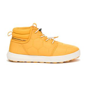 Caterpillar CODE Scout Mid Soft Toe Shoes Dame Gul Hvite | NO-538469YMX