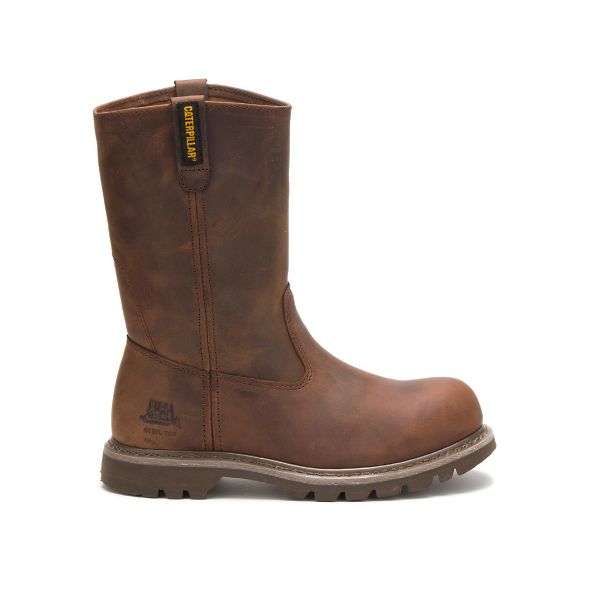 Caterpillar Revolver Steel Pull-Ons Boots Dame Brune | NO-348291ENU