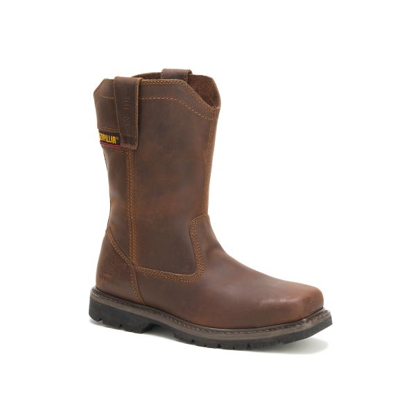 Caterpillar Wellston Pull On Steel Pull-Ons Boots Herre Mørke Brune | NO-583692LSE