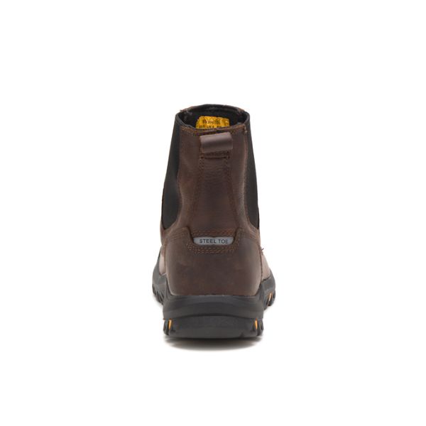 Caterpillar Wheelbase Steel Pull-Ons Boots Herre Brune | NO-205348NJO